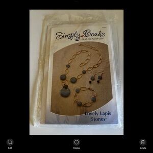New Vintage Simply Beads Lovely Lapis Stones Jewelry Kit